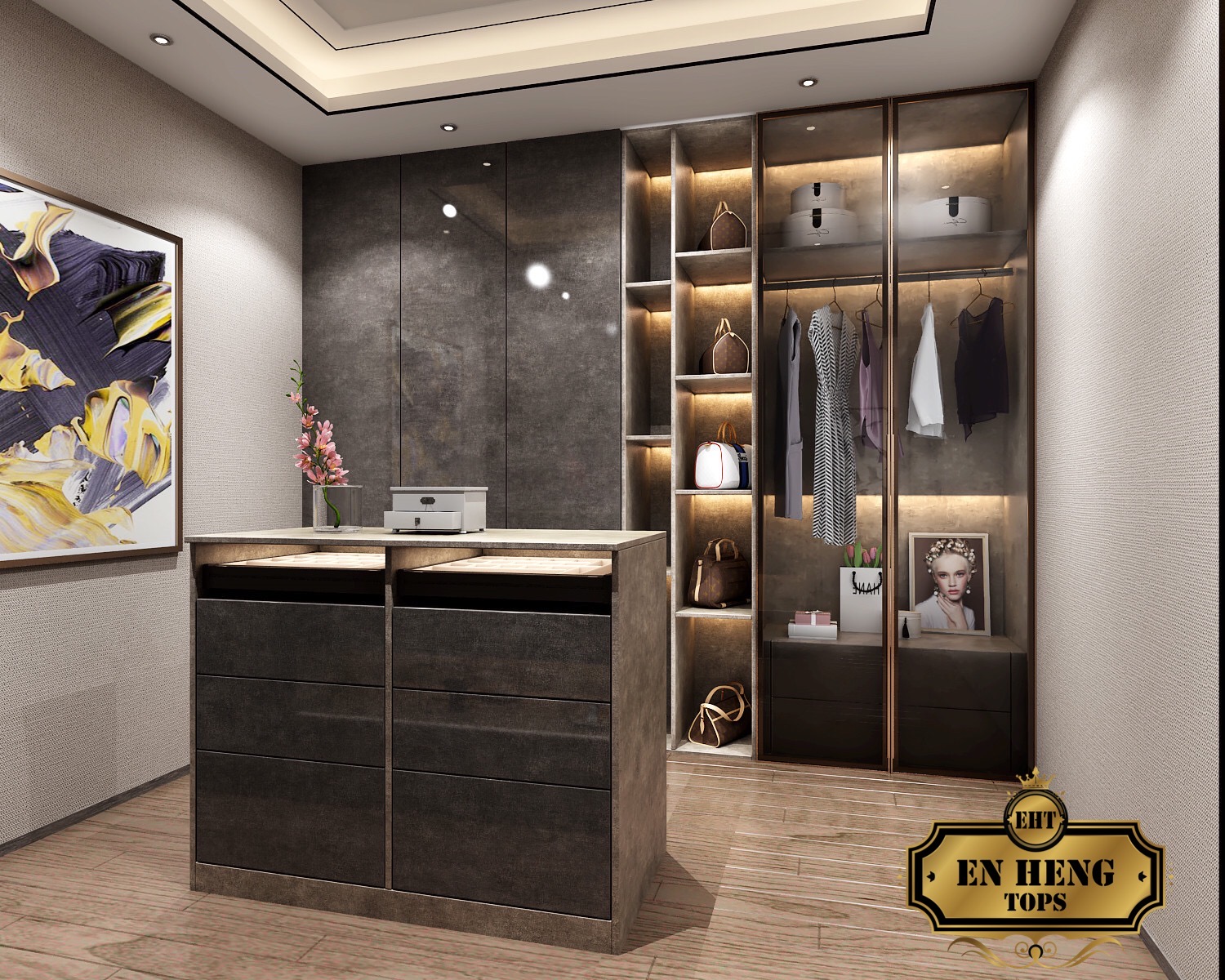 3D Drawing - BED ROOM DESIGN